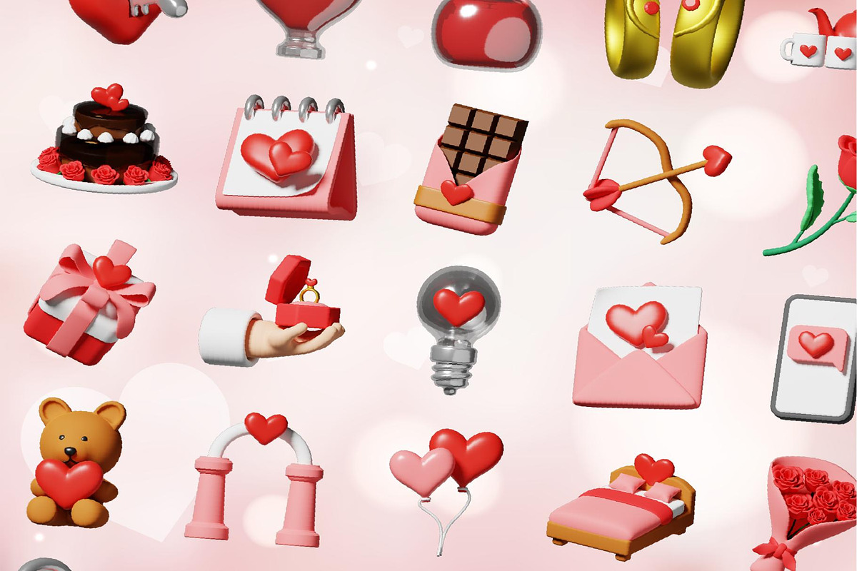 Valentine 3D, an Object Illustration by Lumina_ui_ux202 (Photo 8 of 8)