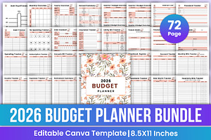 2026 Budget Planner Bundle, a Stationery Template by Mustafiz