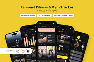 MaxUp - Gym Tracker Mobile App, an App Template by productype1