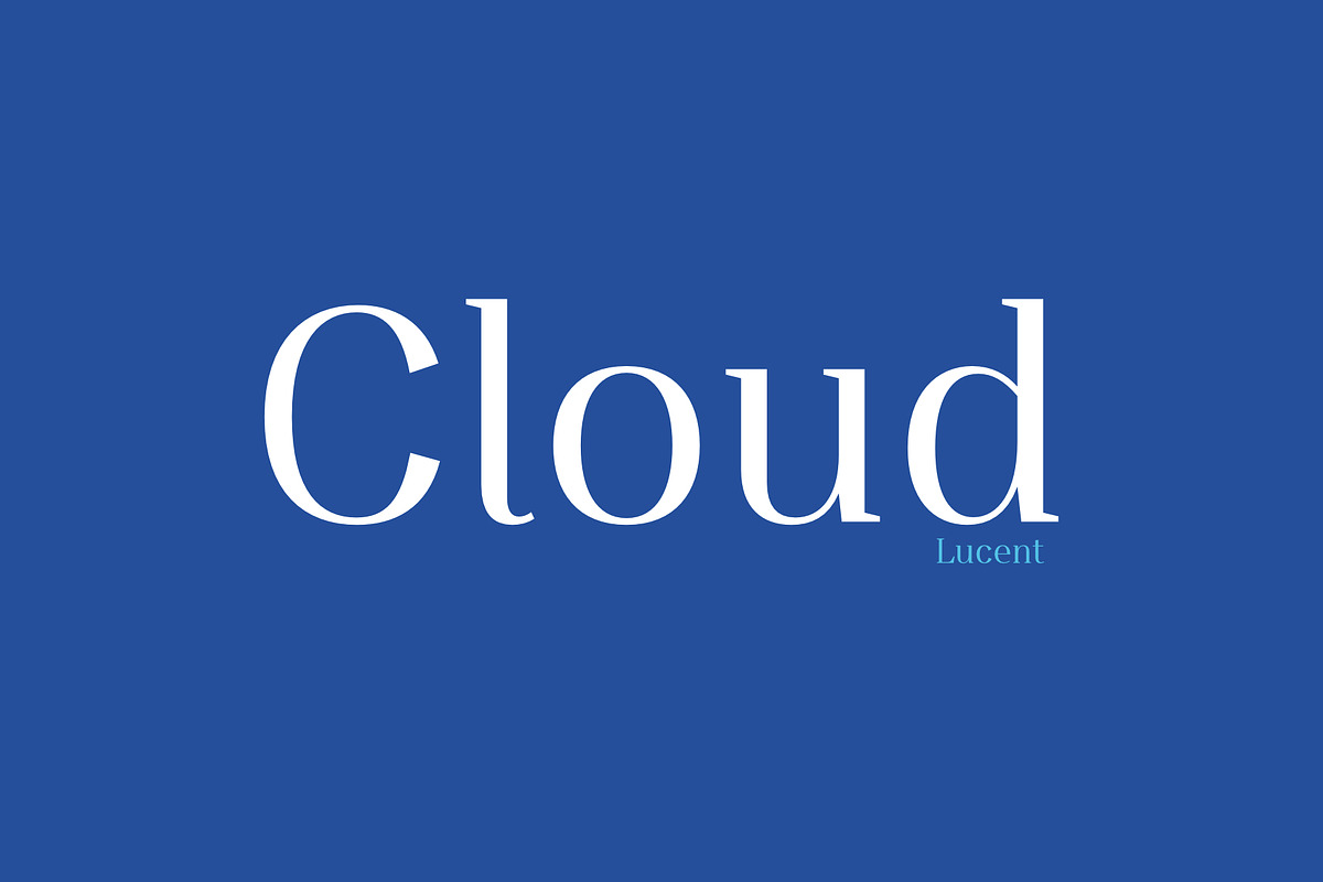 Cloud Lucent, a Serif Font by Typomancer (Photo 1 of 6)