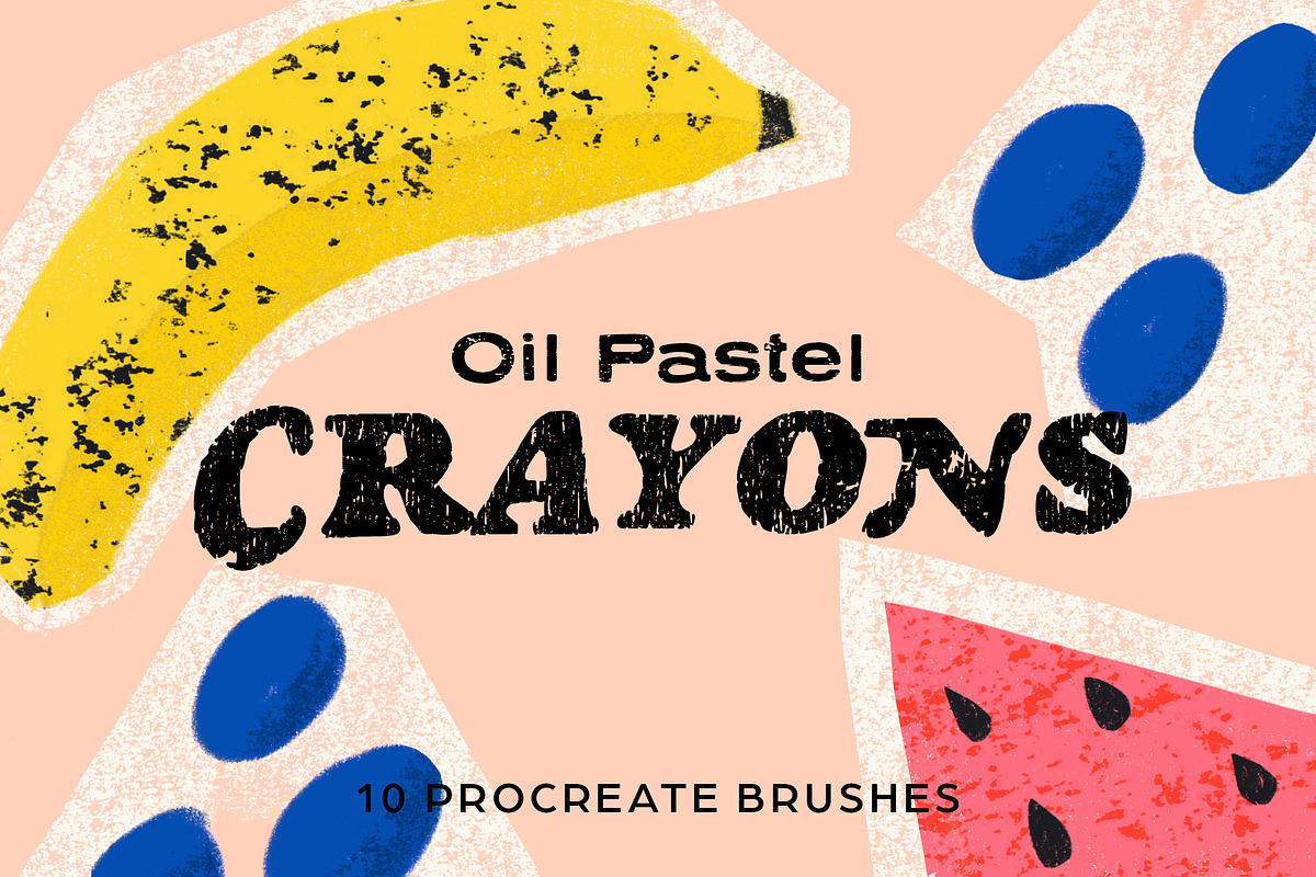 Oil Pastel Crayons Procreate Brushes, a Brush Add-On by Faber Co. (Photo 1 of 8)