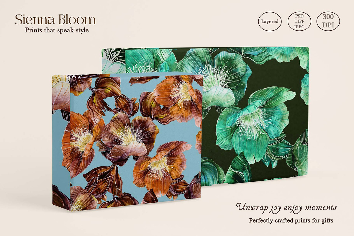 Sienna Bloom Pattern & Motifs, a Pattern Graphic by GND ART STUDIO (Photo 5 of 8)