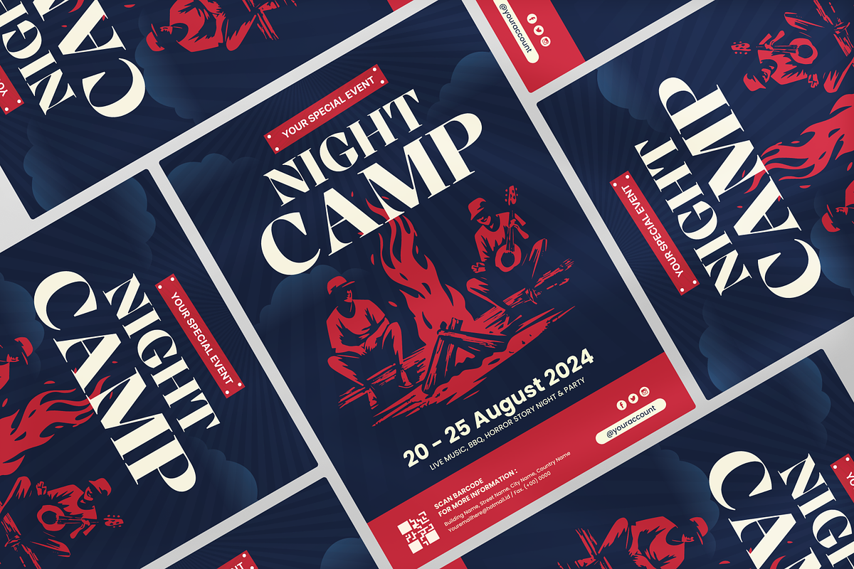 Night Camp Flyer, a Flyer Template by Annora Studio (Photo 3 of 5)