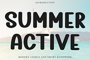 Summer Active, a Script Font by FreshTypeINK (Thumbnail 1 of 8)