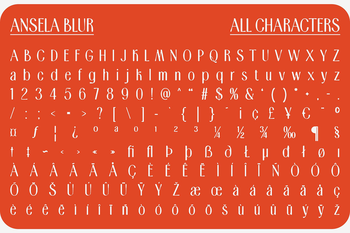 Ansela Blur, a Sans Serif Font by Craft Supply Co. (Photo 8 of 8)
