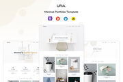 Uria - Minimal Portfolio Template, a Bootstrap Template by shreethemes (Thumbnail 1 of 2)