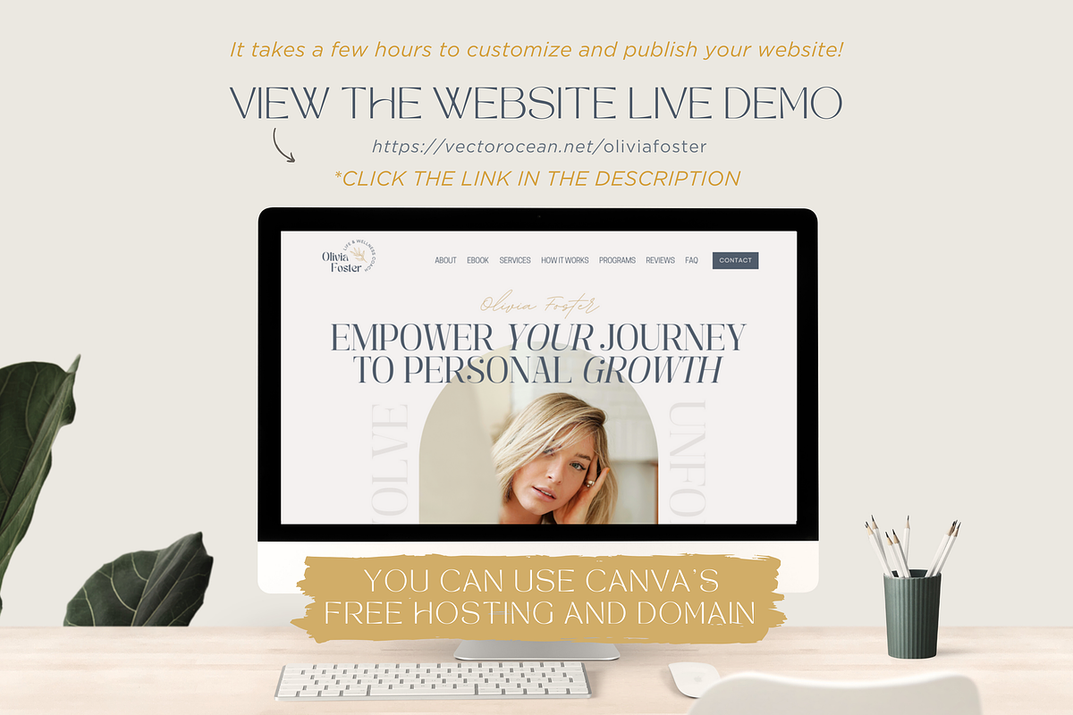 Coaching Website Template for Canva, a Landing Page Template by vectorocean (Photo 7 of 11)
