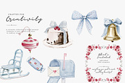 Grandmillennial Christmas Clipart, a Decorative Illustration by Patishop Art (Thumbnail 6 of 14)