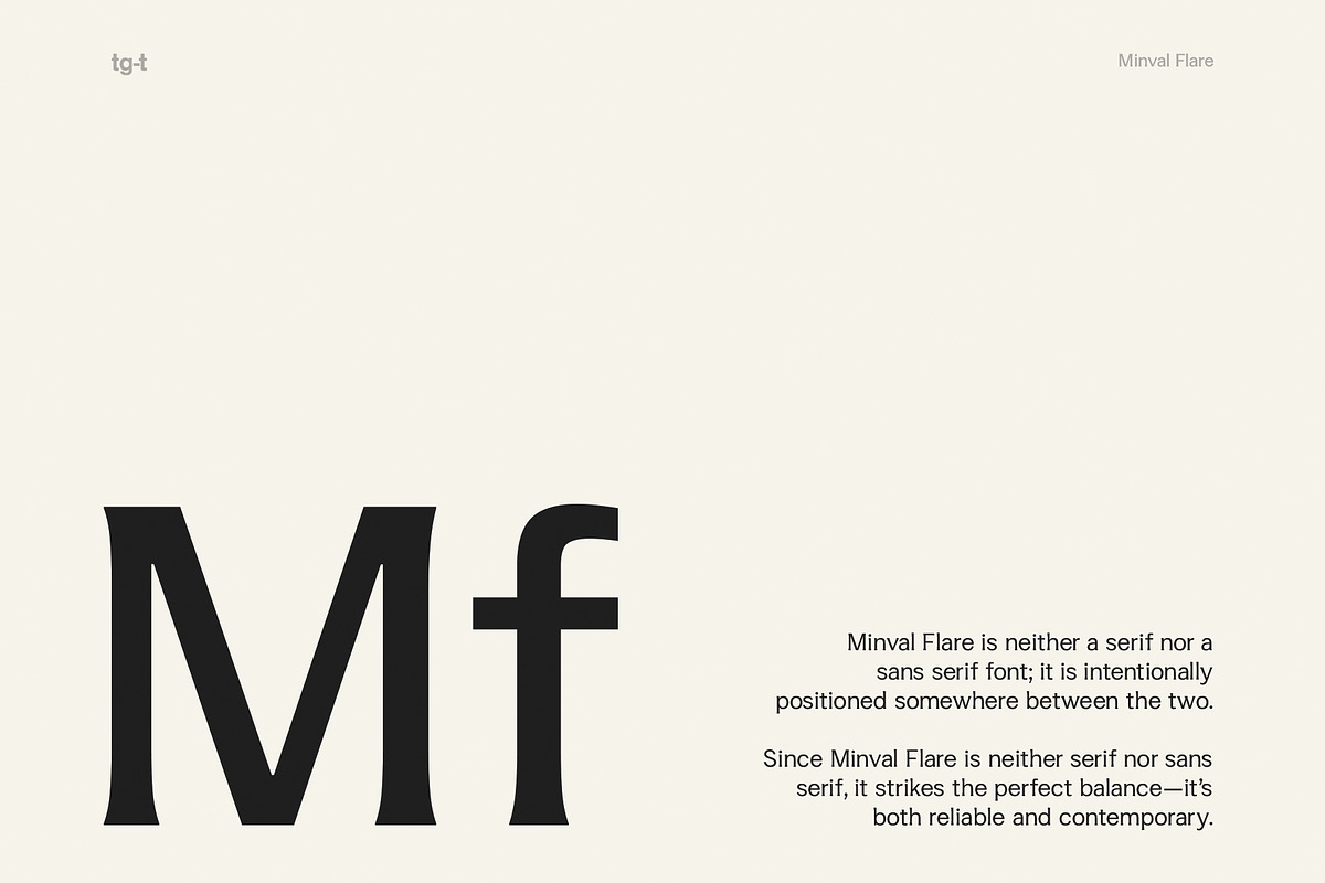 Minval Flare | Modern Flare Font, a Serif Font by Tiga Type (Photo 2 of 14)