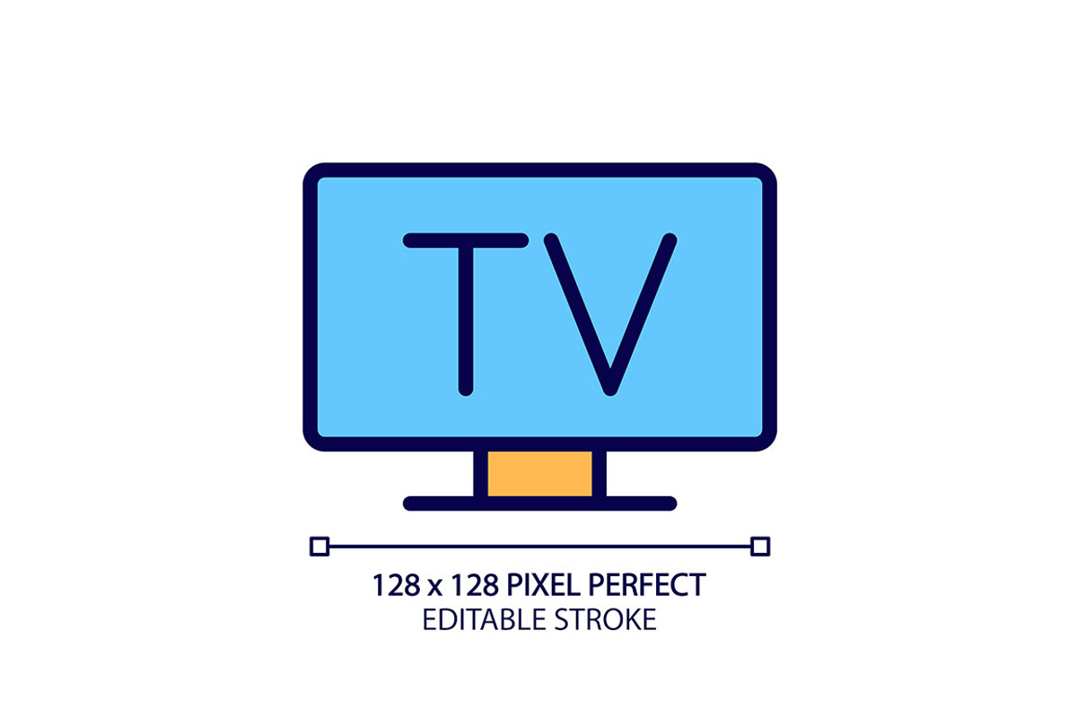 Television pixel perfect RGB color, an Icon by IMG Visuals
