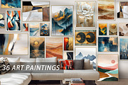 36 abstract paintings, a Decorative Illustration by DamonYang's shop (Thumbnail 1 of 8)