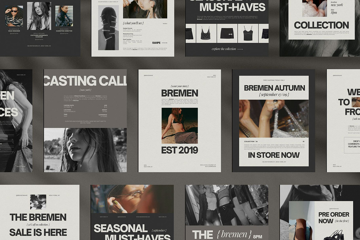 30 Instagram Canva Template Set, a Social Media Template by Amaré Creative (Photo 1 of 6)