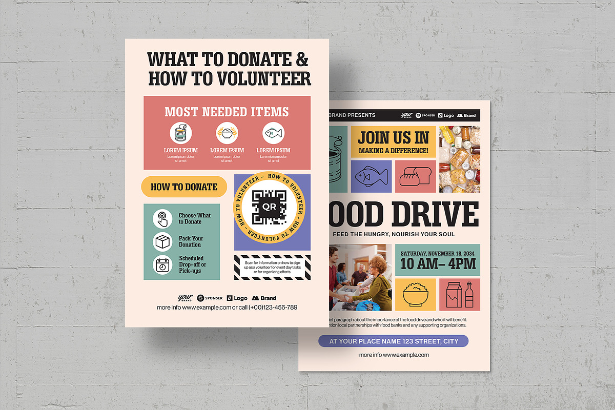 Food Drive Flyer Templates, a Flyer Template by BrandPacks (Photo 4 of 5)