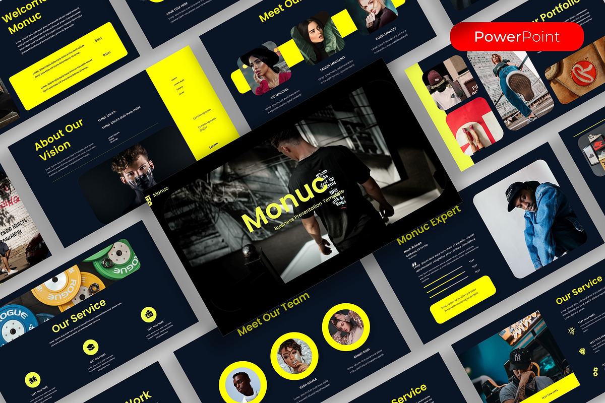 Monuc – Business PowerPoint Template, a Presentation Template by kreatifreya (Photo 1 of 5)