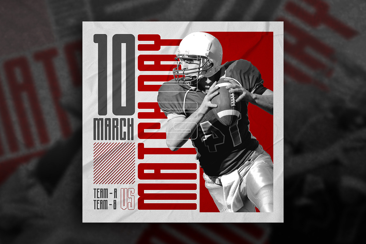 Match day social media flyers, a Social Media Template by Tanmoy Topu (Photo 8 of 11)
