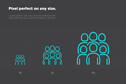 Meeting | 16 Thin Line Icons, an Outline Icon by Alex Blogoodf (Thumbnail 4 of 15)
