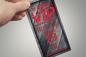 Stylish Wooden VIP PASS Card