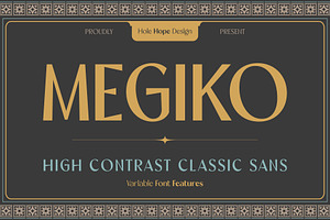 Megiko | High Contrast Classic Font