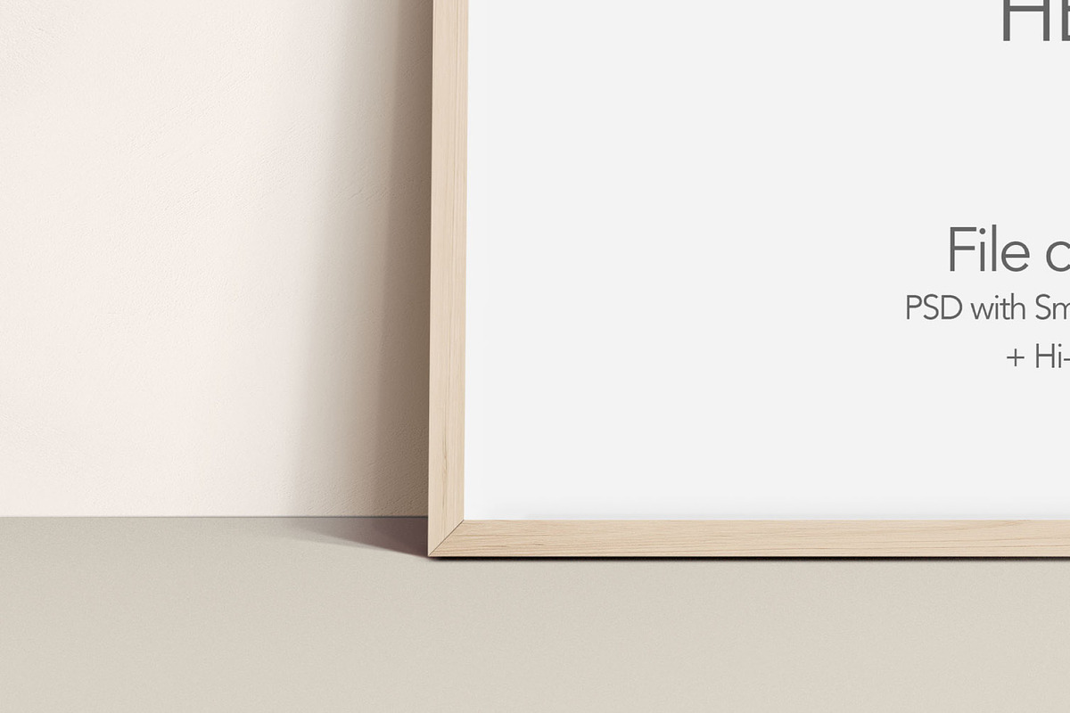 Landscape Wood Frame Leaning Mockup, a Household Mockup by OakstoneCreative (Photo 5 of 5)