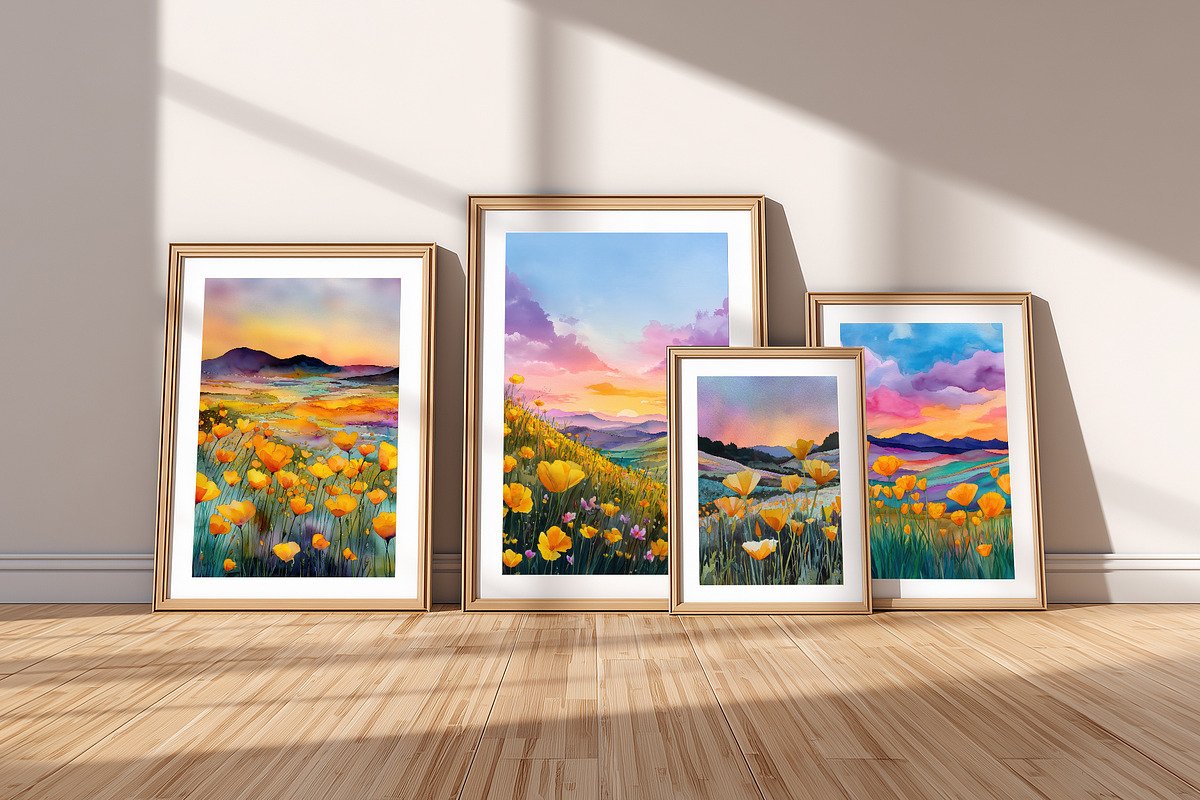 Golden Meadow Art Collection, a Decorative Illustration by Housui Patterns (Photo 5 of 12)