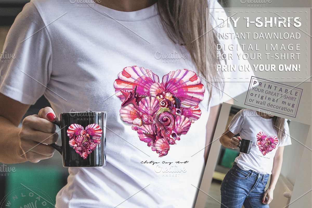Ladies T-Shirts Design Digital Print, a Graphic by Download Graphic Art (Photo 1 of 9)