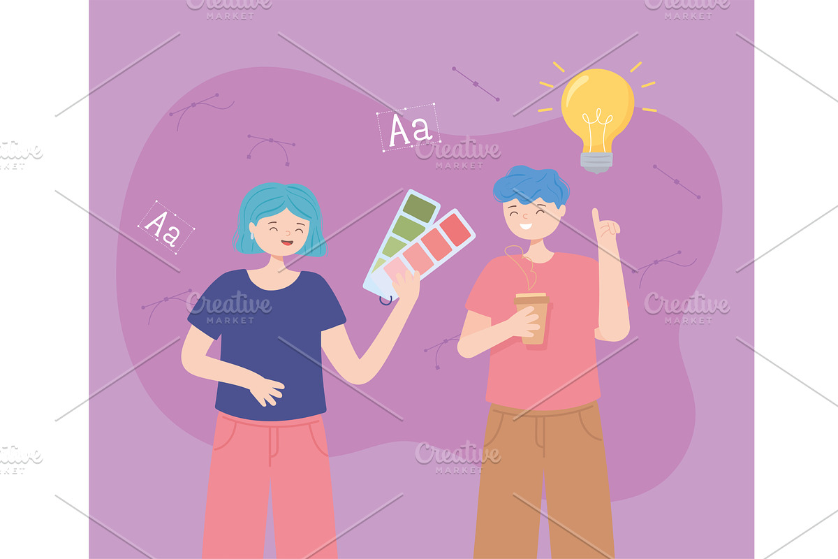 designers work process, a Person Illustration by studiogstock