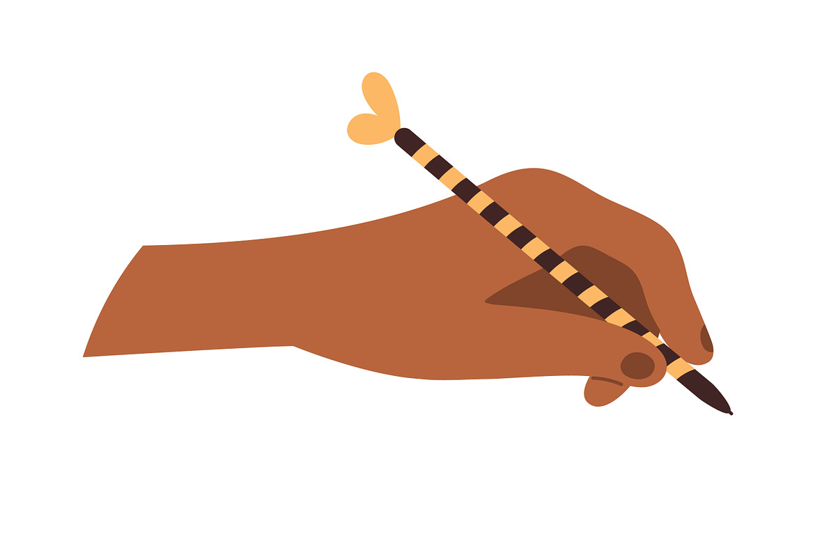 Hands writing with pens, pencils set, a Person Illustration by Good Studio (Photo 6 of 8)
