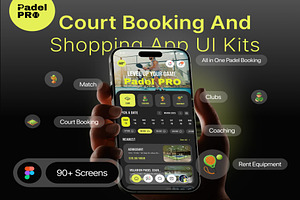 Padel Booking & Shopping App UI Kit, an UI Kit Template by Creative Perspective