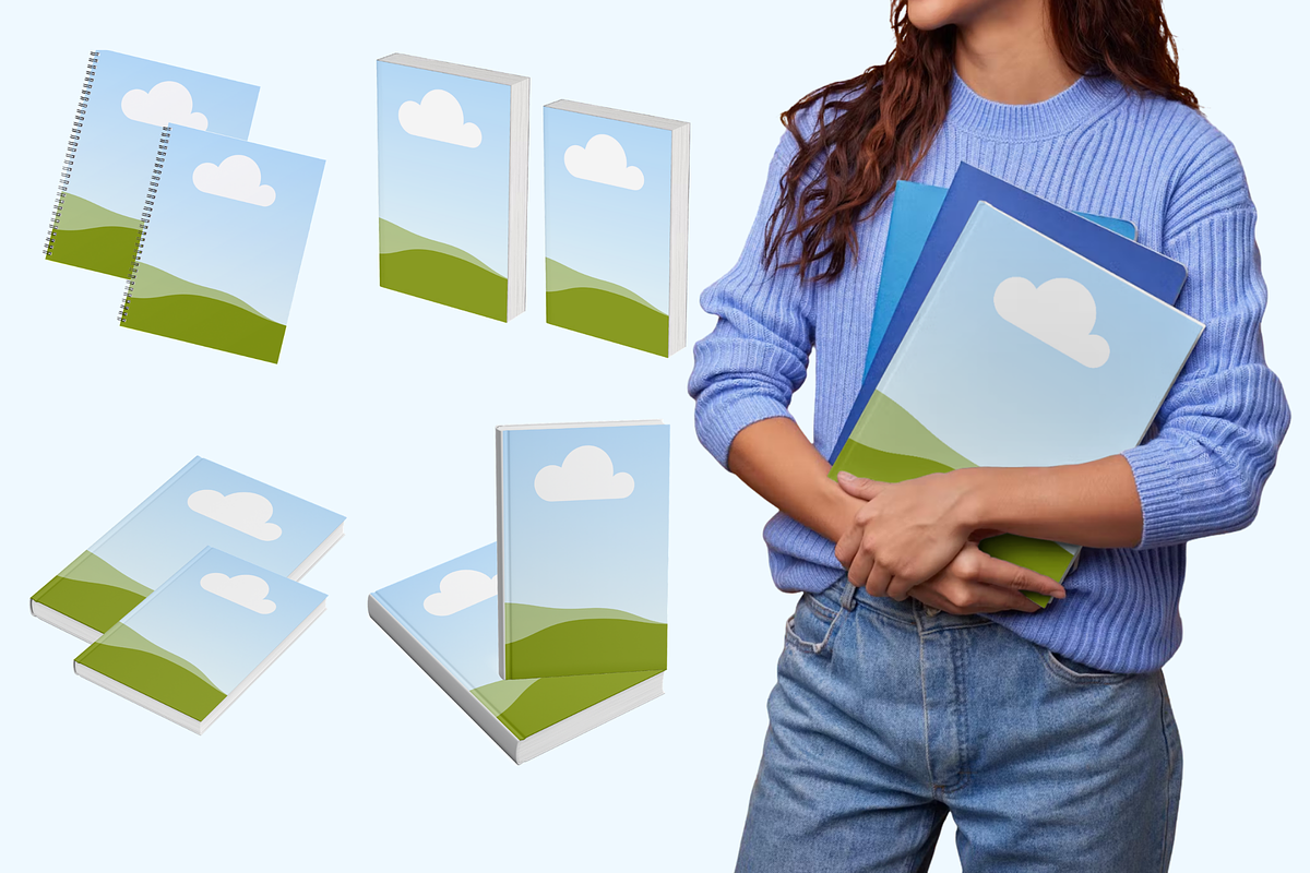 Canva Editable Book Mockup Templates, a Design Template by Snapybiz (Photo 3 of 10)