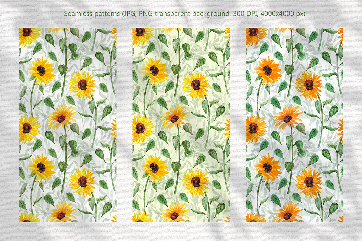 Sunflowers Watercolor Collection, an Illustration by Anna Druzhkova (Photo 6 of 14)