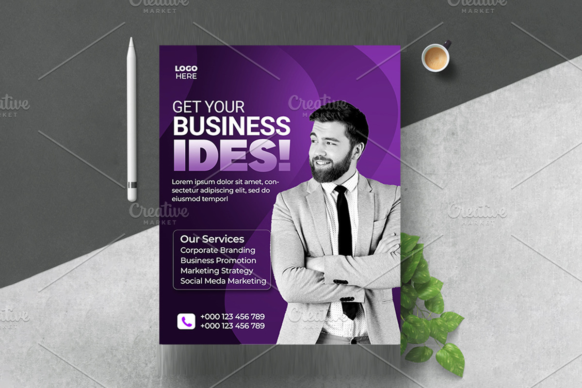 Business Social Media Flyer Template, a Social Media Template by Artonix (Photo 2 of 3)
