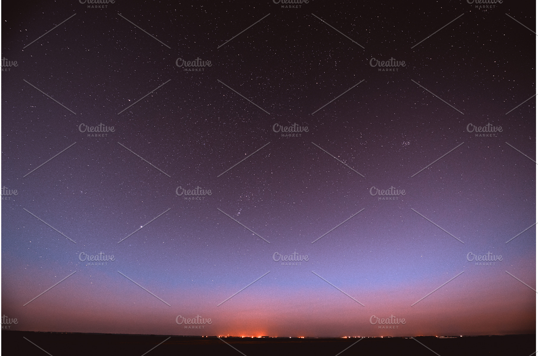 Night Violet Sky Glowing Stars, a Nature Photo by Our Amazing World