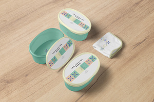 Oval Plastic Box Mockups