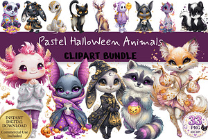 Pastel Halloween Clipart - 33 PNG