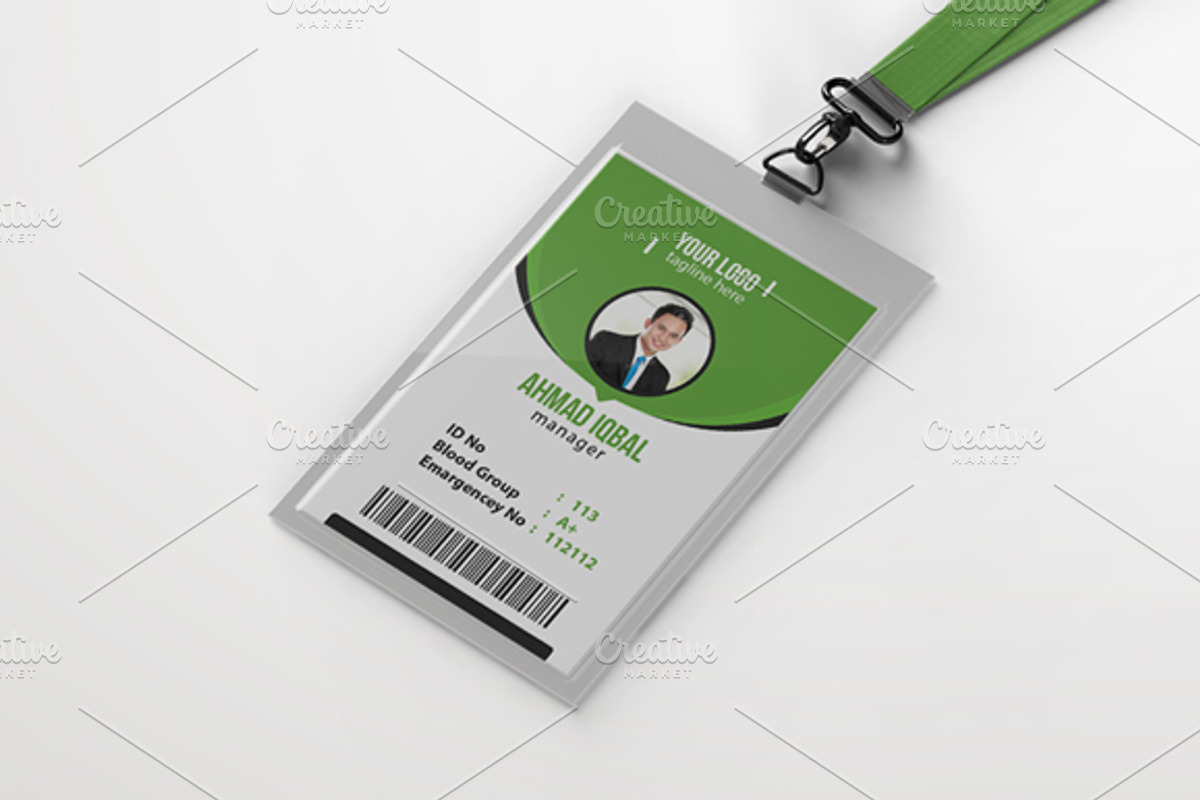 Office ID Card Template, a Card Template by NasirGrfx (Photo 5 of 6)