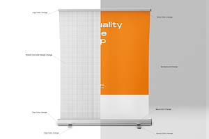 Roll Up Banner Big Size Mockup