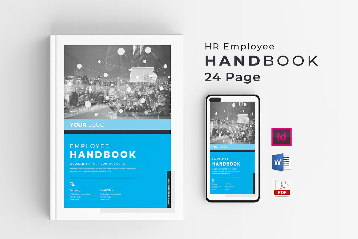 HR Employee Handbook | Word & Indd, a Brochure Template by obayes (Photo 1 of 17)