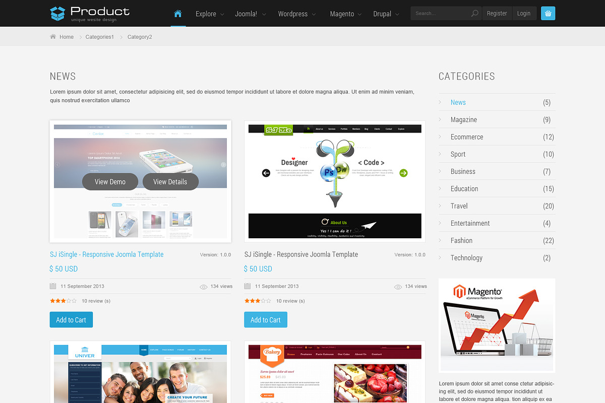 Product - Responsive Joomla Template, a Websites & App Template by YouTech (Photo 5 of 5)