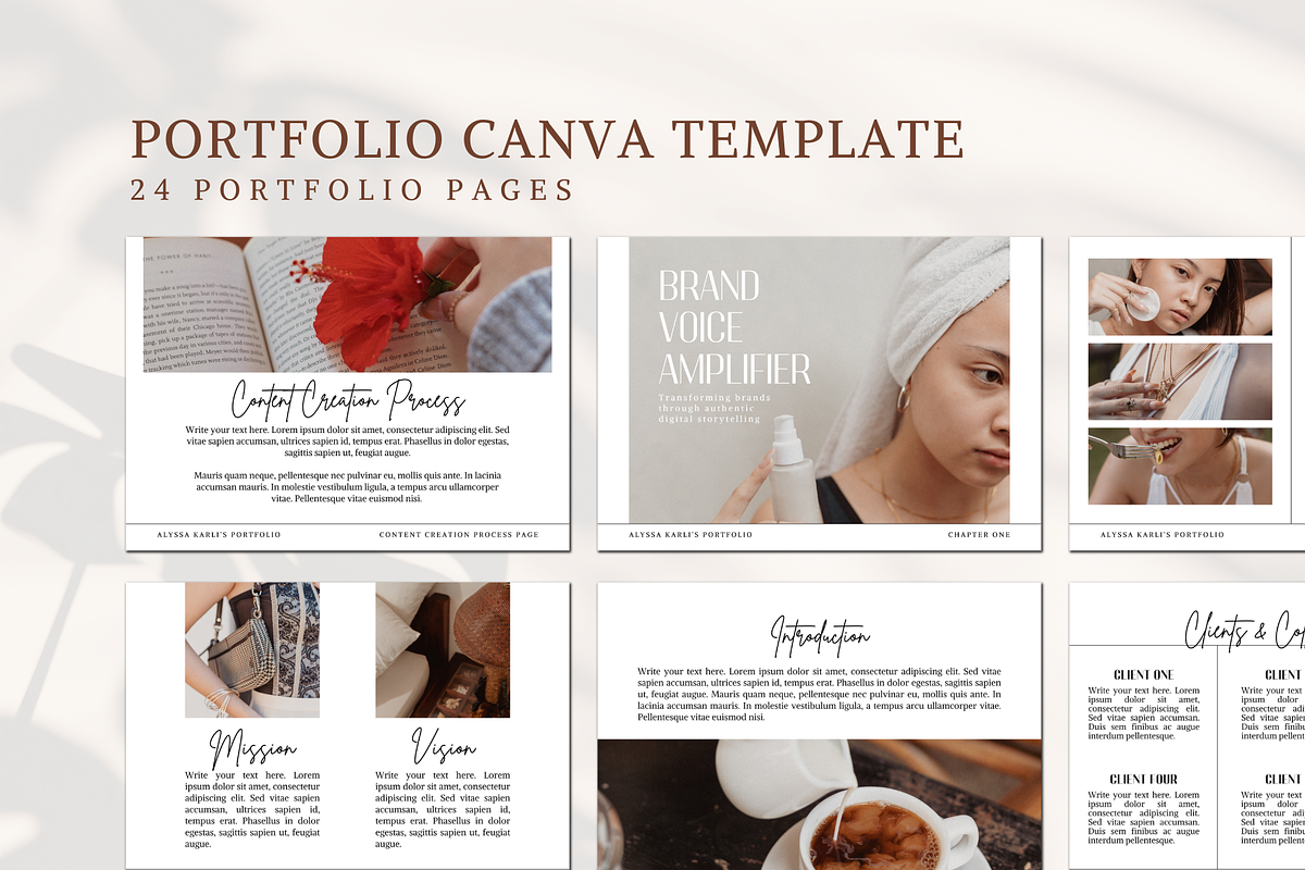 PORTFOLIO CANVA TEMPLATE, a Marketing Template by The Little Lily Studio (Photo 2 of 5)