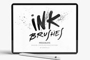 Ink Brushes and Stamps for Procreate, a Brush Add-On by Greek fonts by nantia.co (Thumbnail 1 of 9)