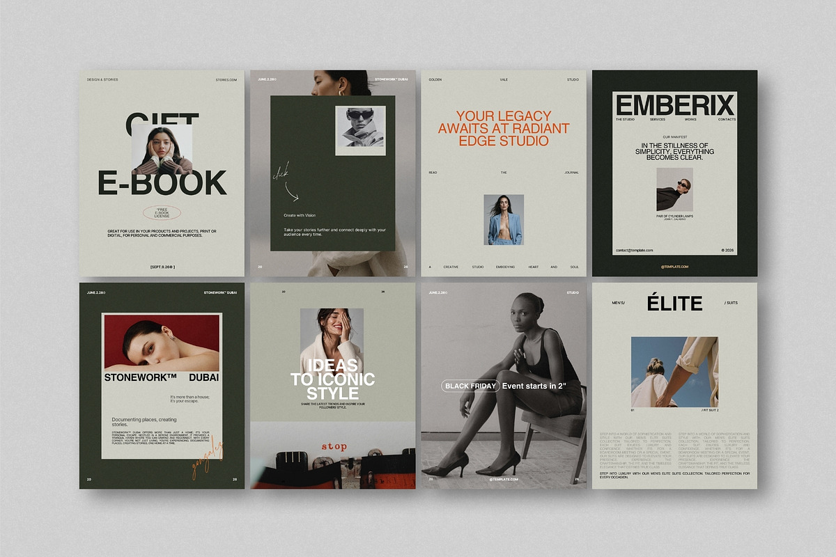 ZAVI | Social Media Kit (I), a Social Media Template by The Aesthetic Studio (Photo 3 of 10)