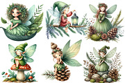 Watercolor  Forest Fairies Clipart, an Illustration by Designworld (Thumbnail 2 of 5)
