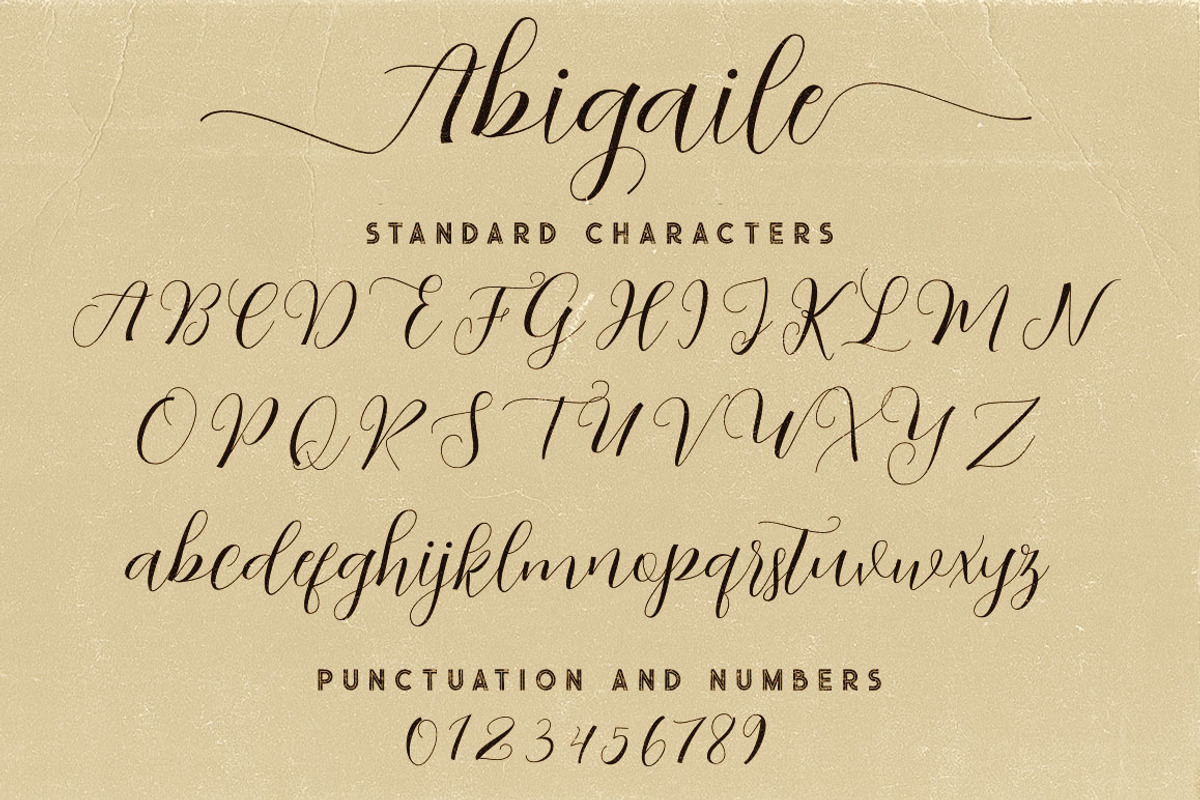 Abigaile Script Font preview 6
