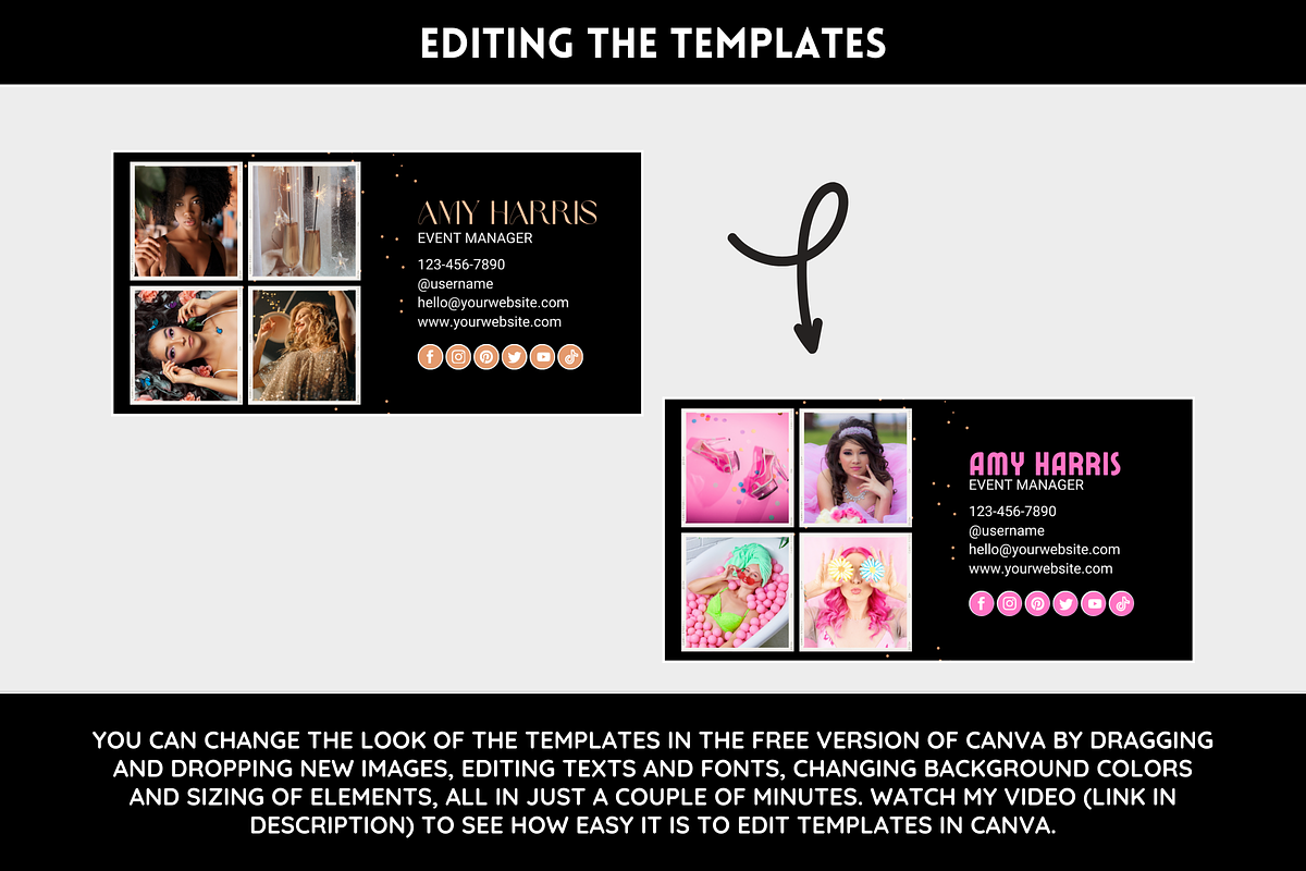 Canva Email Signature Bundle, an Email Template by SunshineStudioBoutique (Photo 6 of 9)