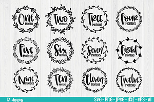 Baby Milestone Bundle, Baby Clipart