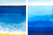 6 watercolor SEA backgrounds, an Illustration by Olga Bonitas (Thumbnail 3 of 5)