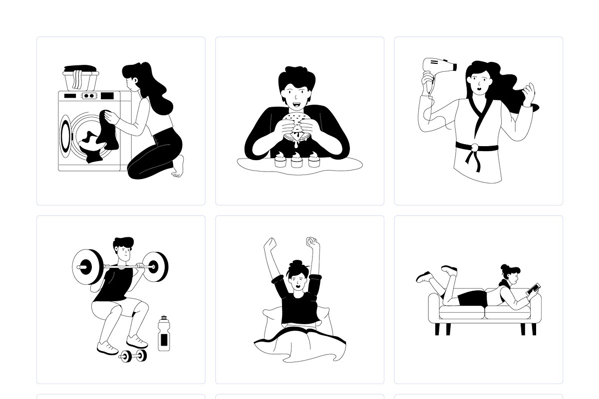 People Lifestyle Illustration Set, a Person Illustration by Prosymbols (Photo 7 of 8)