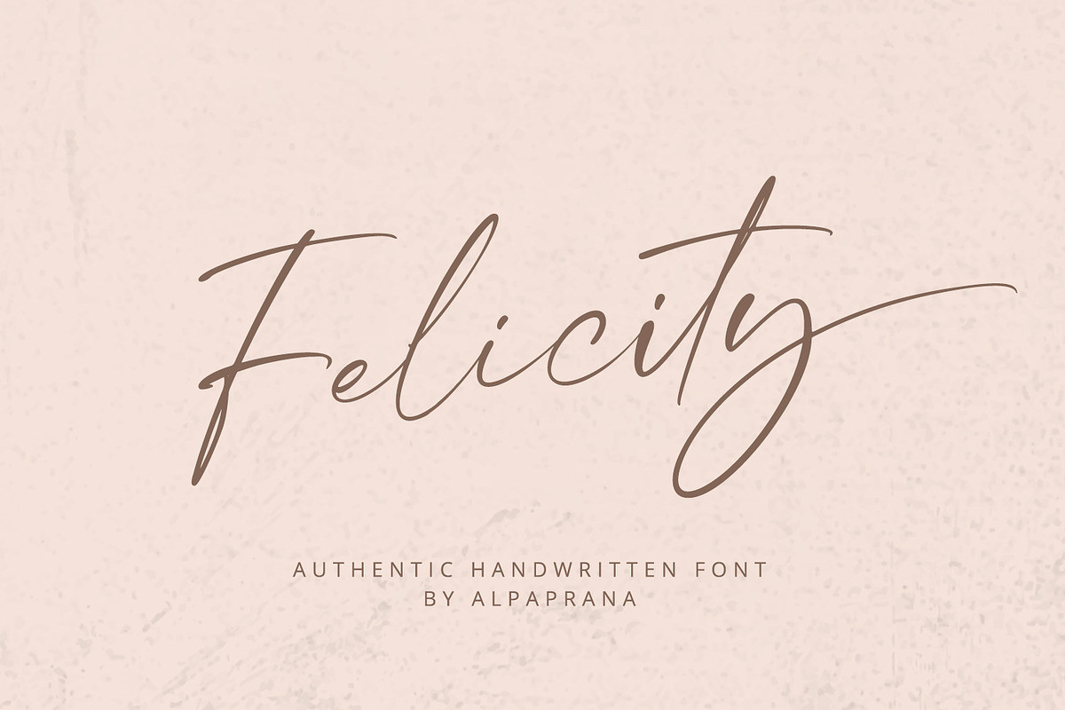 Felicity - Handwritten Font, a Script Font by Alpaprana (Photo 1 of 12)