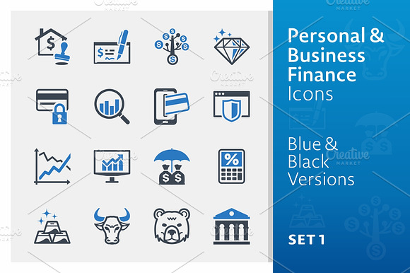 Personal Business Finance Icons 1