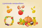 3d Vegetables and Fruits Vector Set, an Object 3D Model by 35lab (Thumbnail 3 of 7)